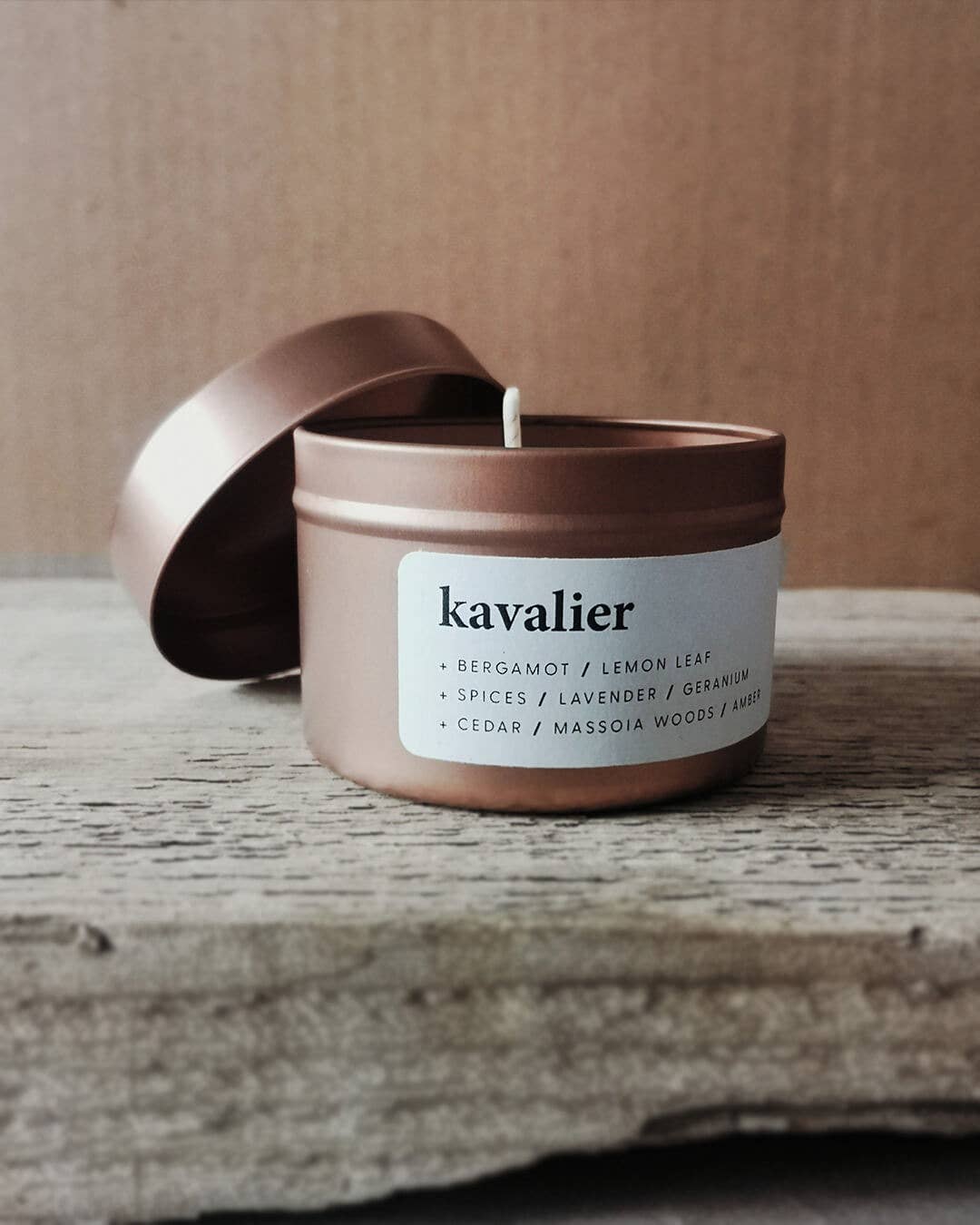 Keynvor Candle Co - Kavalier - 90g Rose Gold Nook Tin