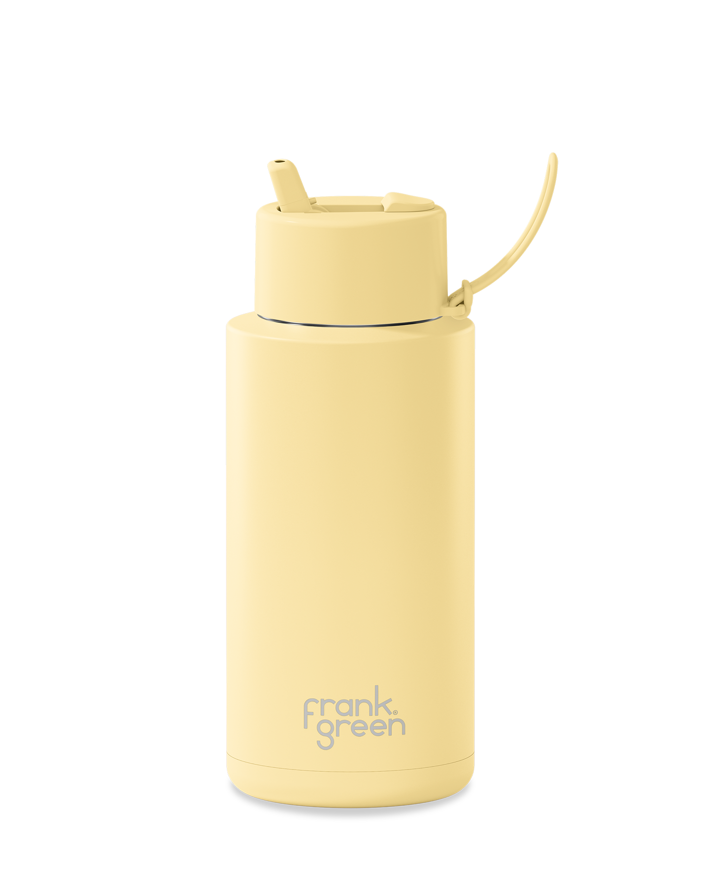 frank green - 34oz/1L Reusable Bottle Buttermilk with Flip Straw Lid