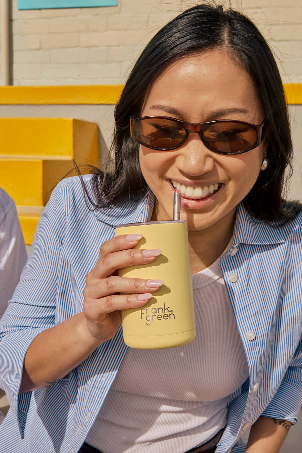 frank green - Iced Coffee Cup with Straw 15oz