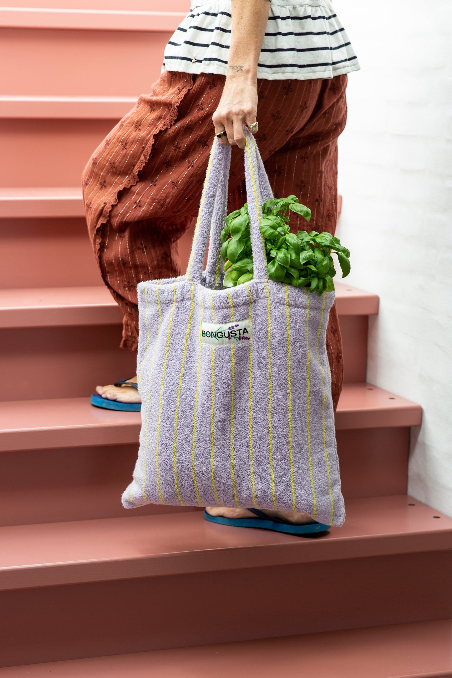 Naram Tote Bag | Lilac & Yellow