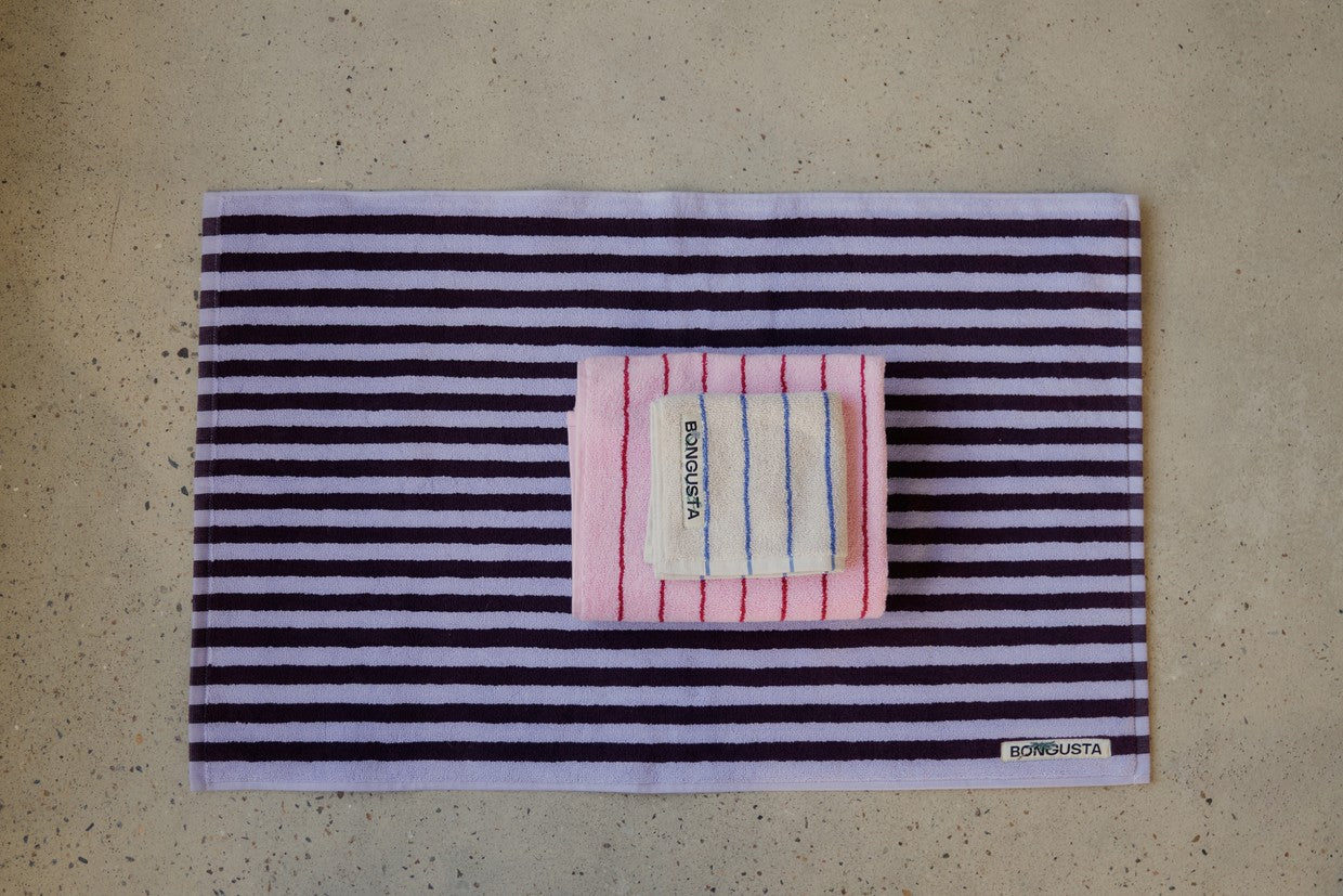 Naram Bath Mat | Wine & Lavender Blue