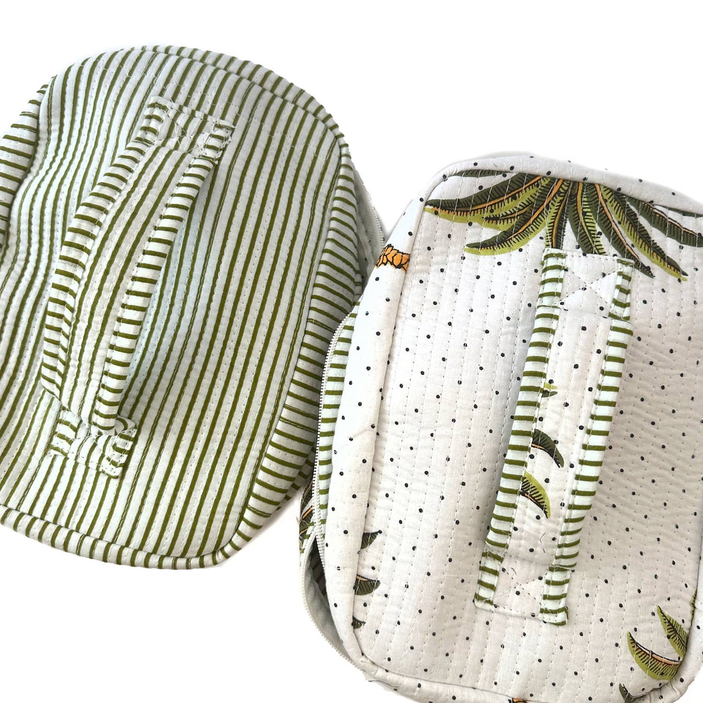 kikooni - Large cosmetic bag BIG BEAUTY "Palms with S"