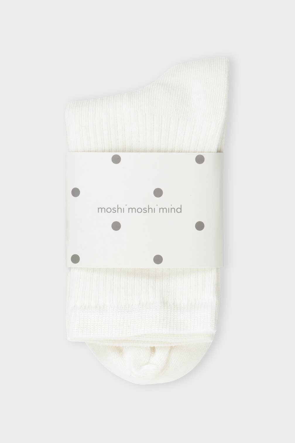 moshi moshi mind - Story Rib Socks - Ecru