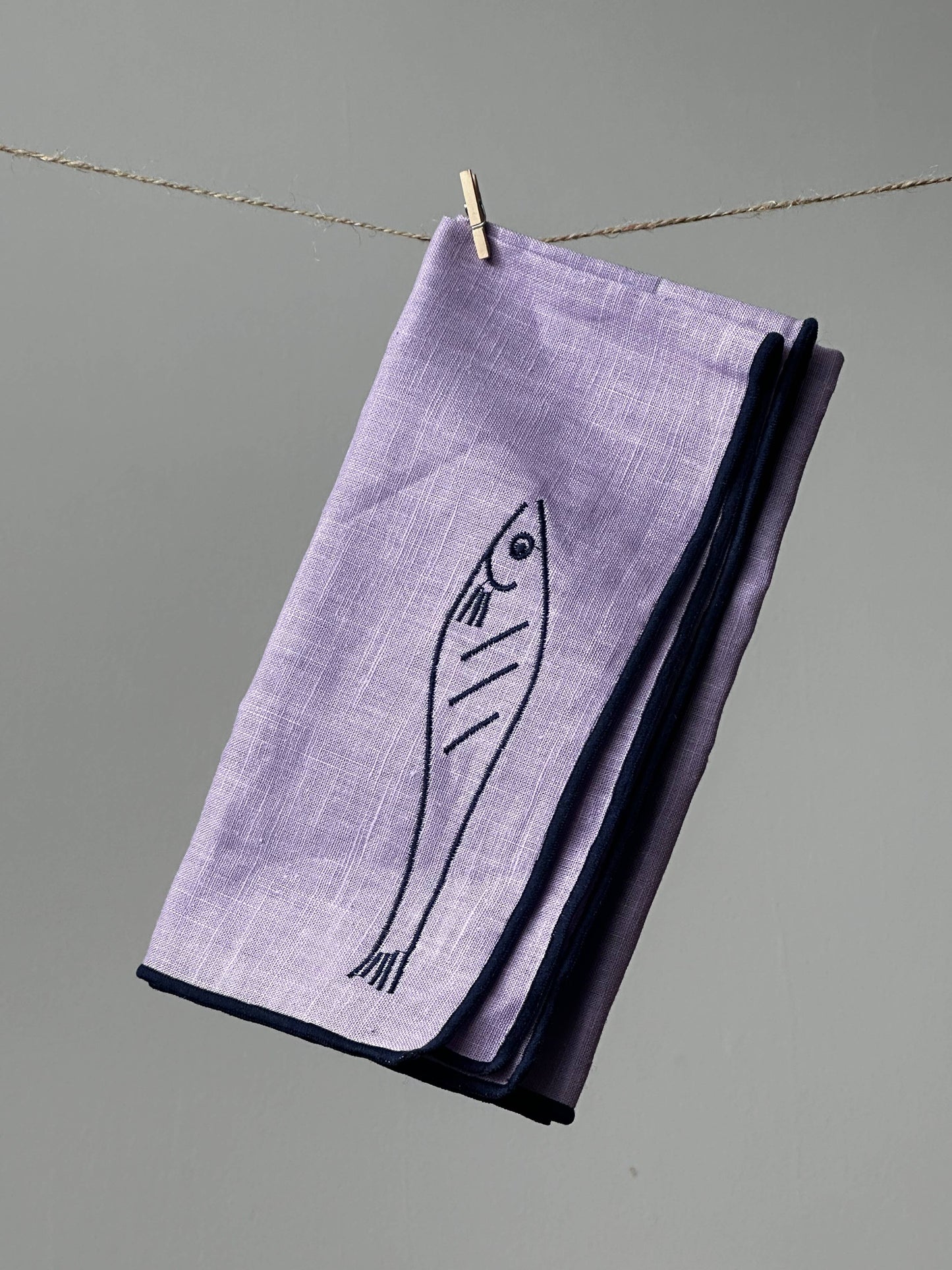 MÆGEN - Linen Blend Napkins - Fish (Set of 2)