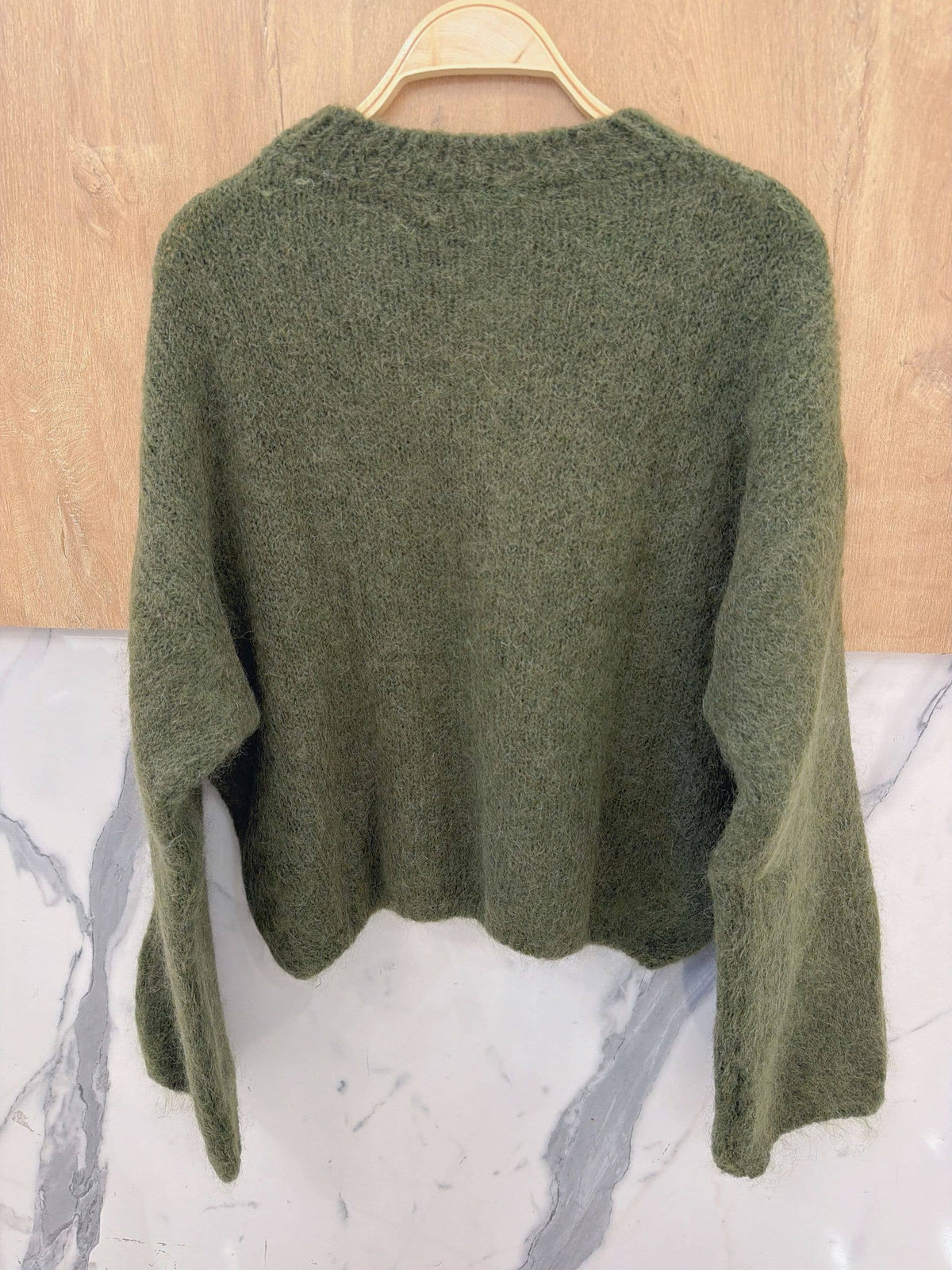 Orice - Round-neck pullover in kid mohair & wool - Made in Italy