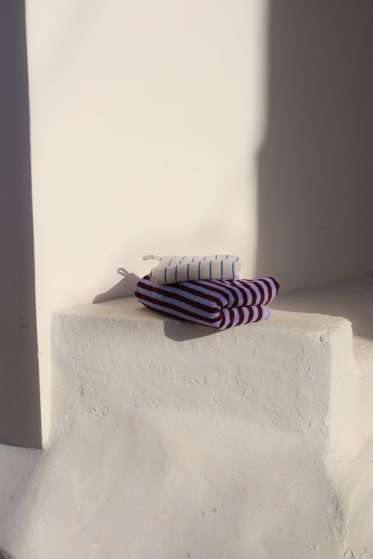 Naram Hand Towel | Wine & Lavender Blue