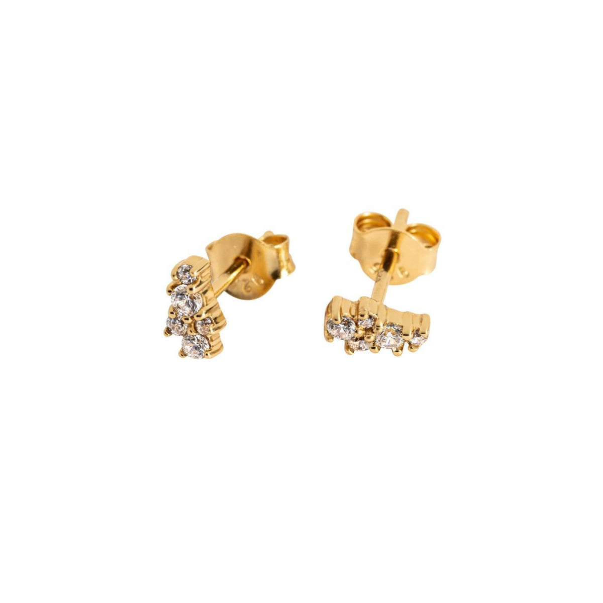 Claire Hill Designs - Galaxy Sparkly Gold Stud Earrings