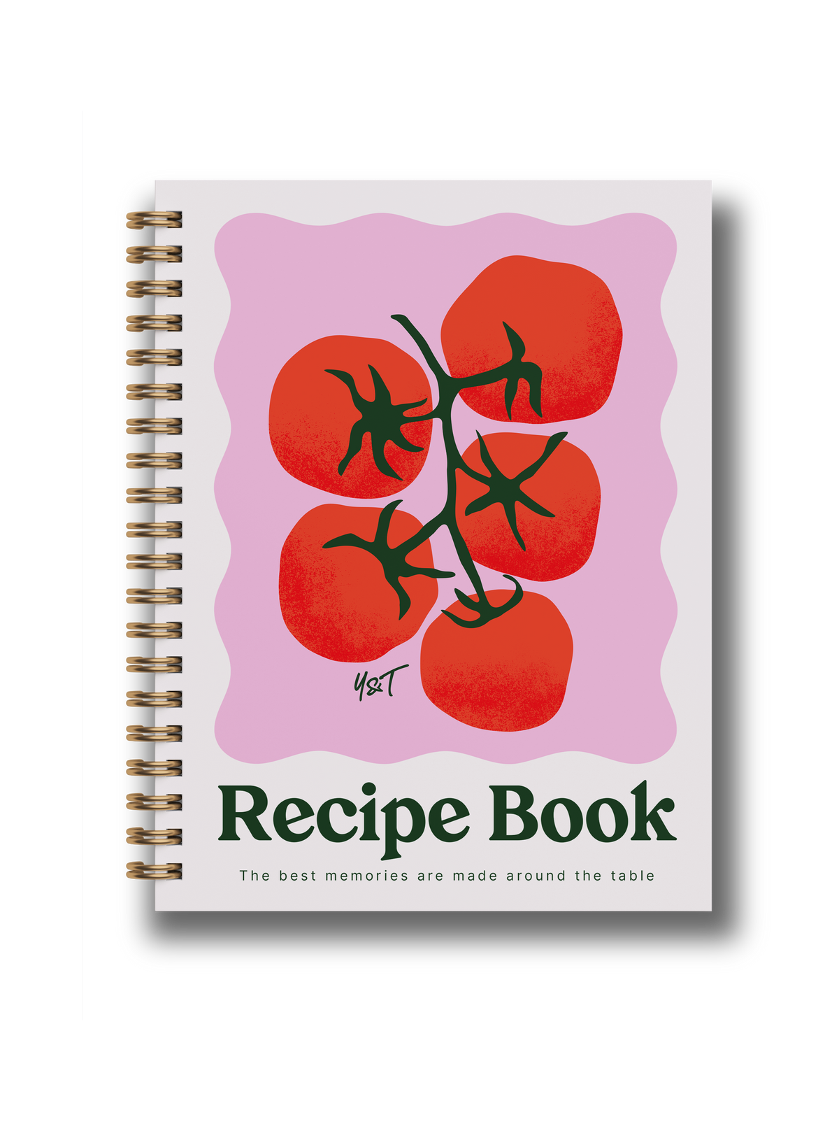 Yop & Tom | Journals, Notebooks & Planners - Tomato Recipe Journal | A5 Spiral Hardcover Recipe Book