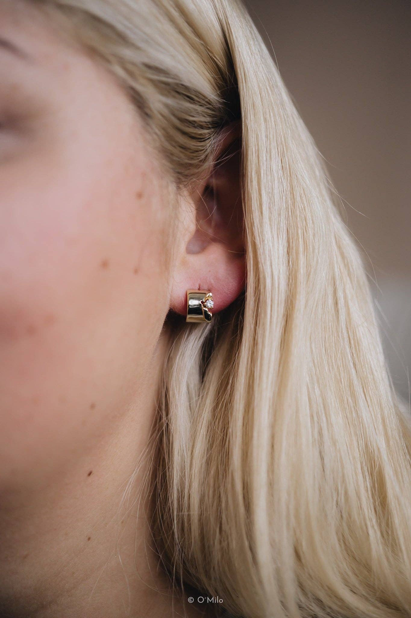 O'Milo - Golden Petal Hoops. Muse