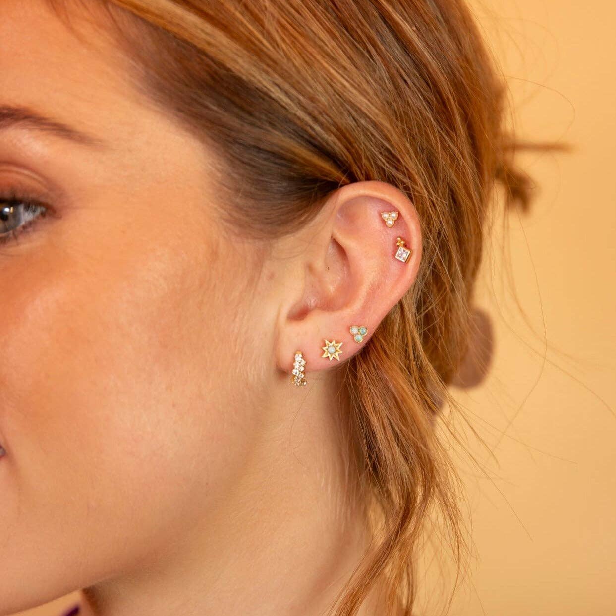 Claire Hill Designs - Galaxy Gold Huggie Earrings | Gold Huggies | Gold Earrings