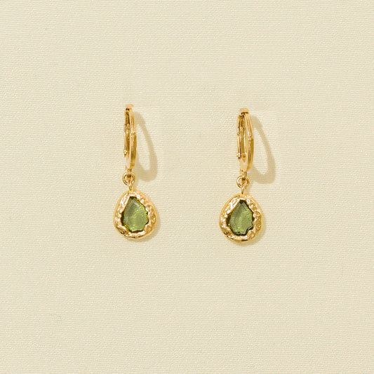 Agapée Jewelry - Lysia Olive Earrings | Jewelry Gold Gift Waterproof