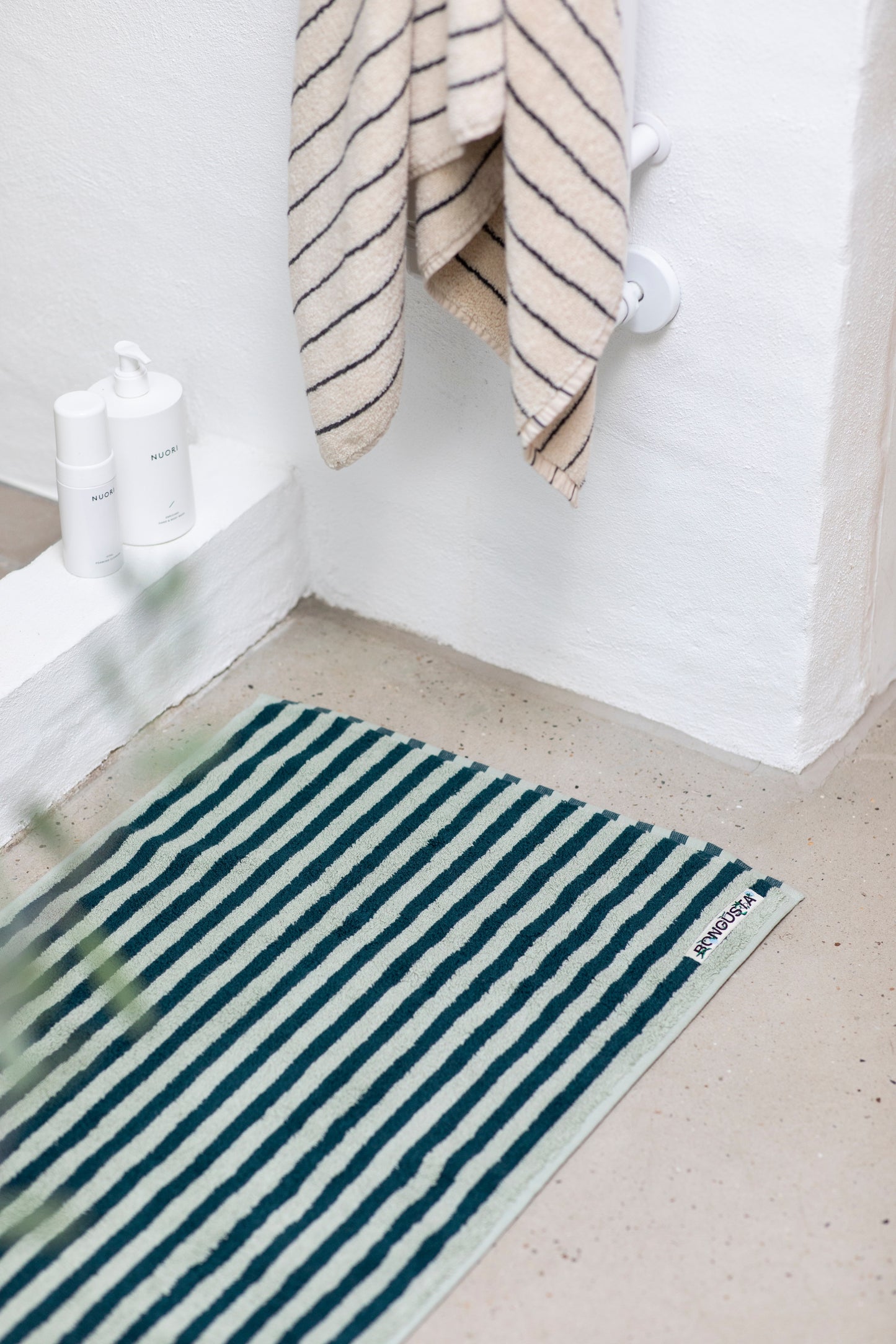 Naram Bath Mat | Sea Foam & Deep Teal
