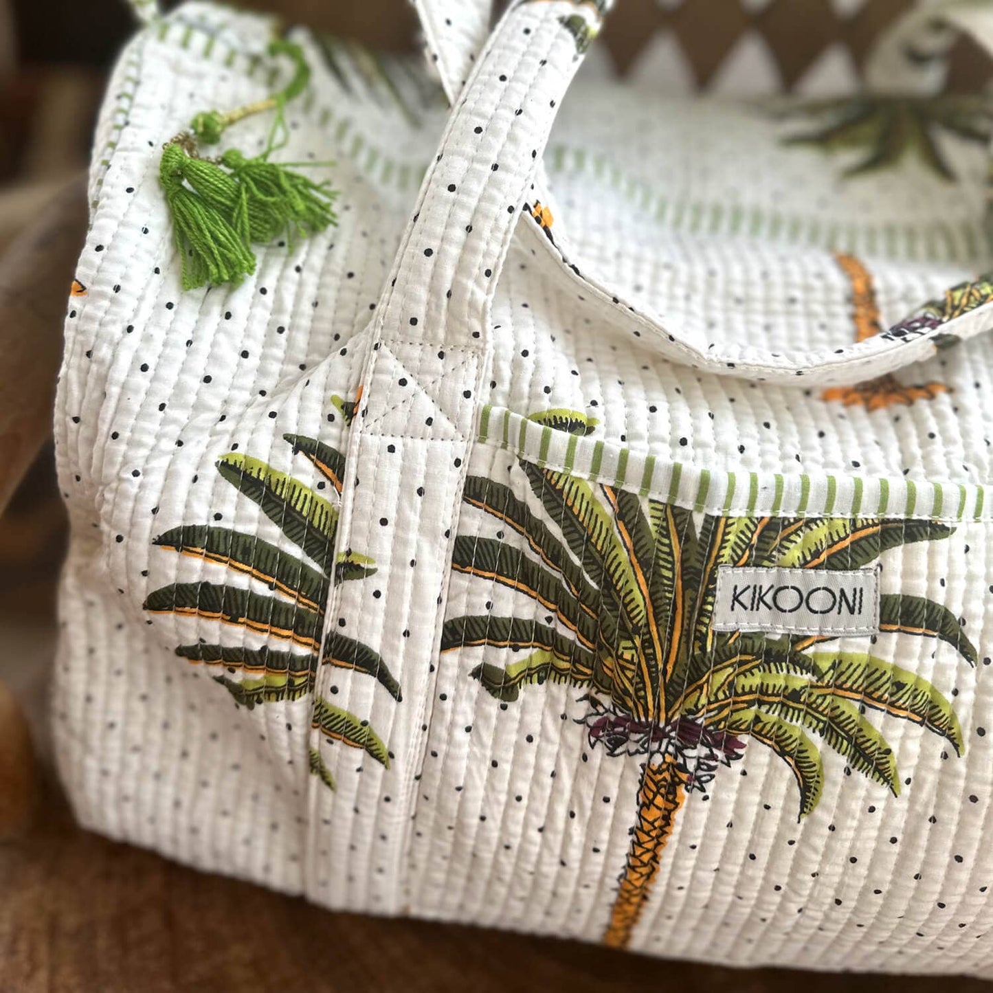 kikooni - Handmade cotton bag “Palms”