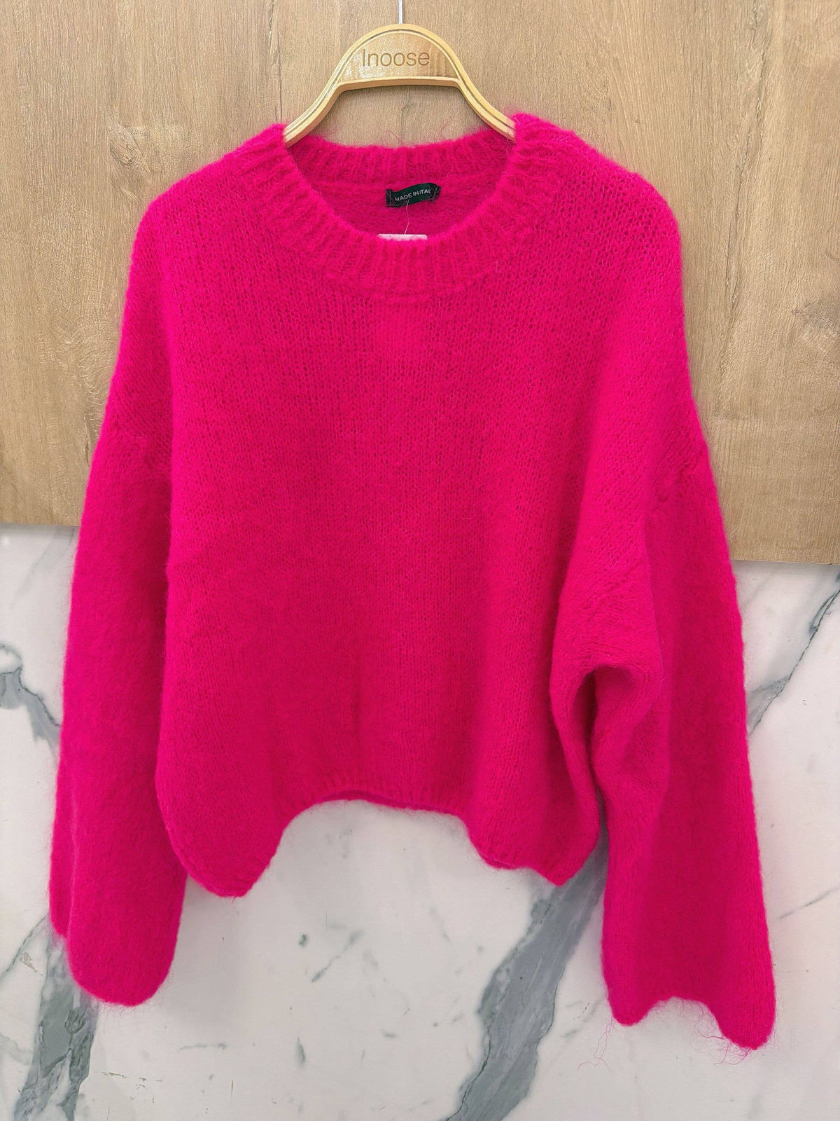 Orice - Round-neck pullover in kid mohair & wool - Made in Italy