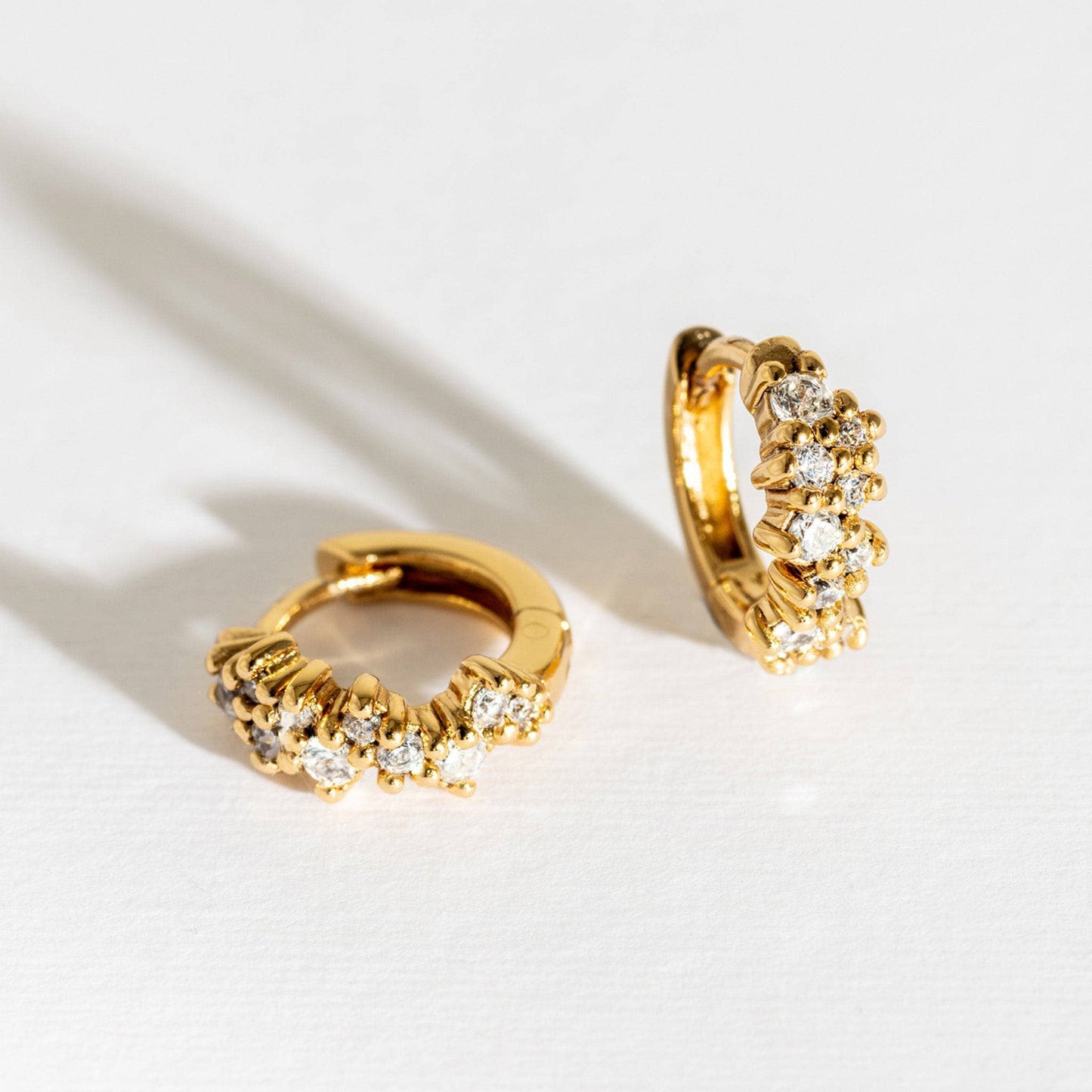 Claire Hill Designs - Galaxy Gold Huggie Earrings | Gold Huggies | Gold Earrings