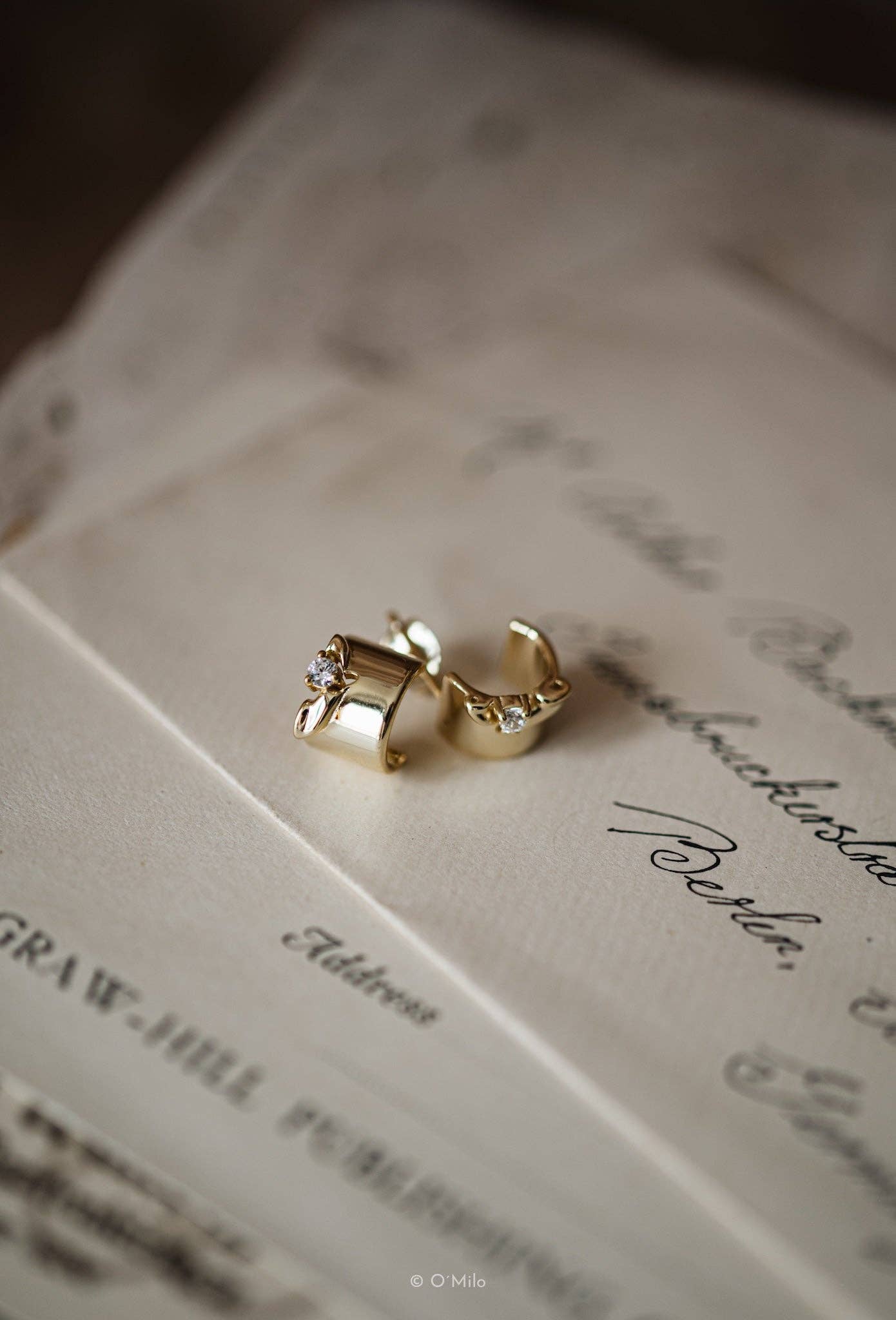 O'Milo - Golden Petal Hoops. Muse