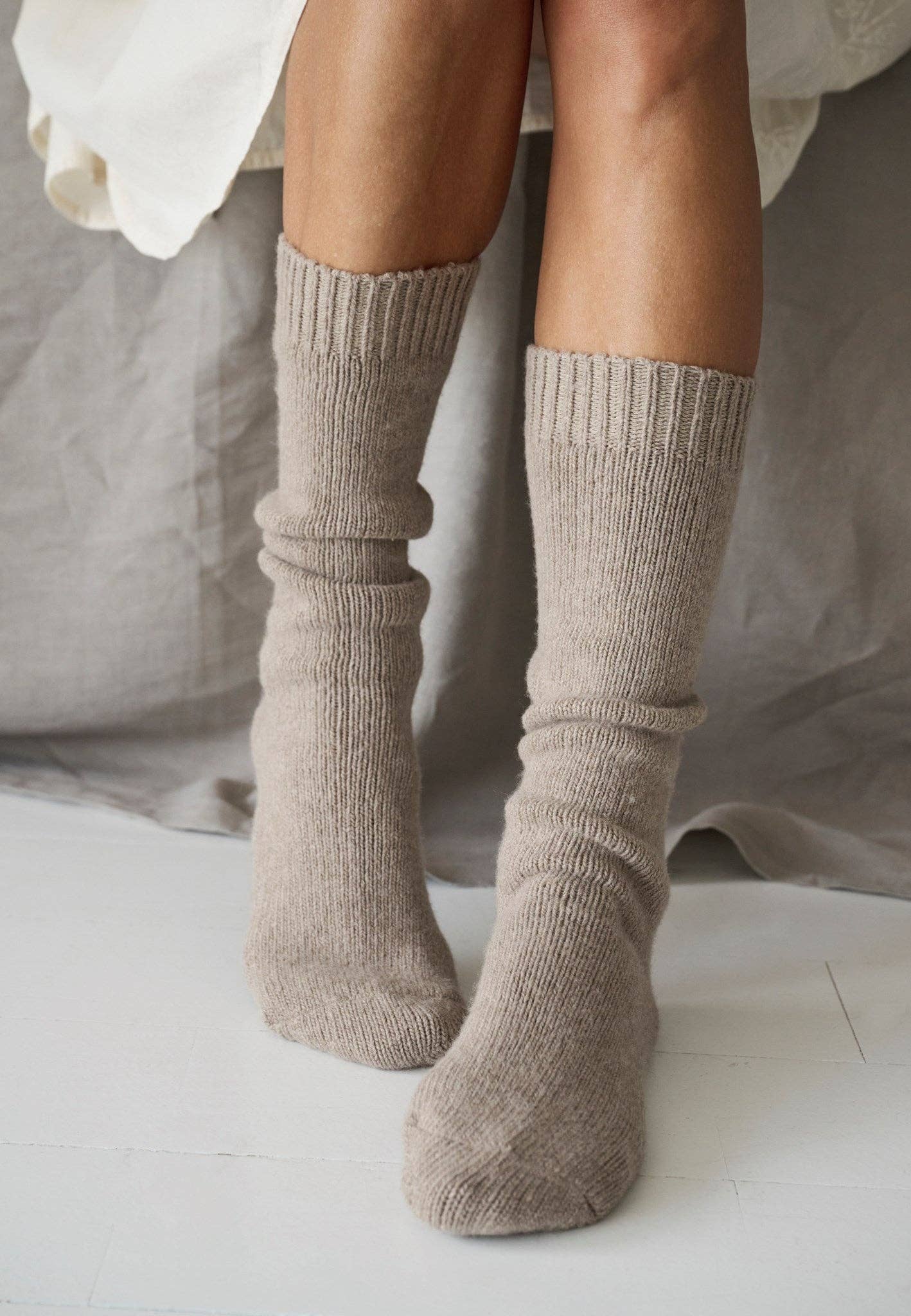 moshi moshi mind - Polar Socks - Taupe