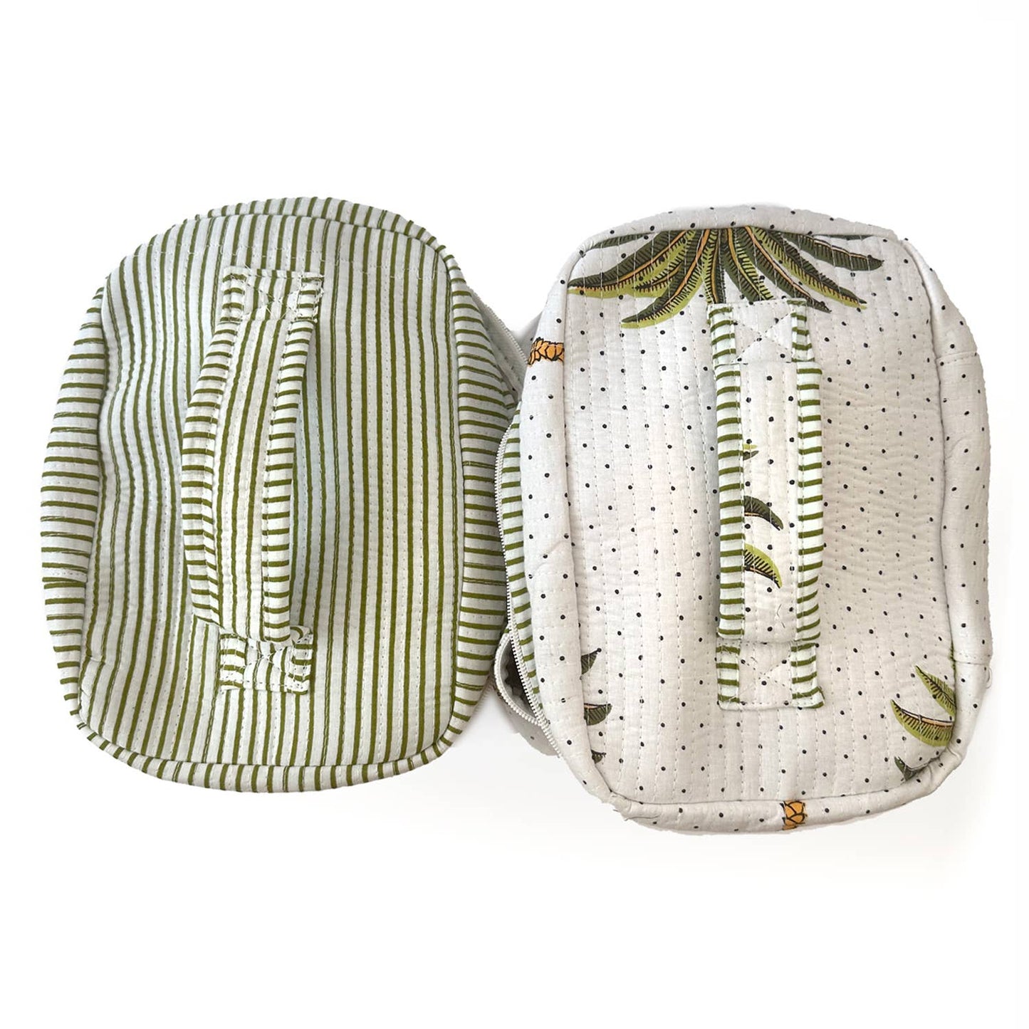 kikooni - Large cosmetic bag BIG BEAUTY "Palms with S"