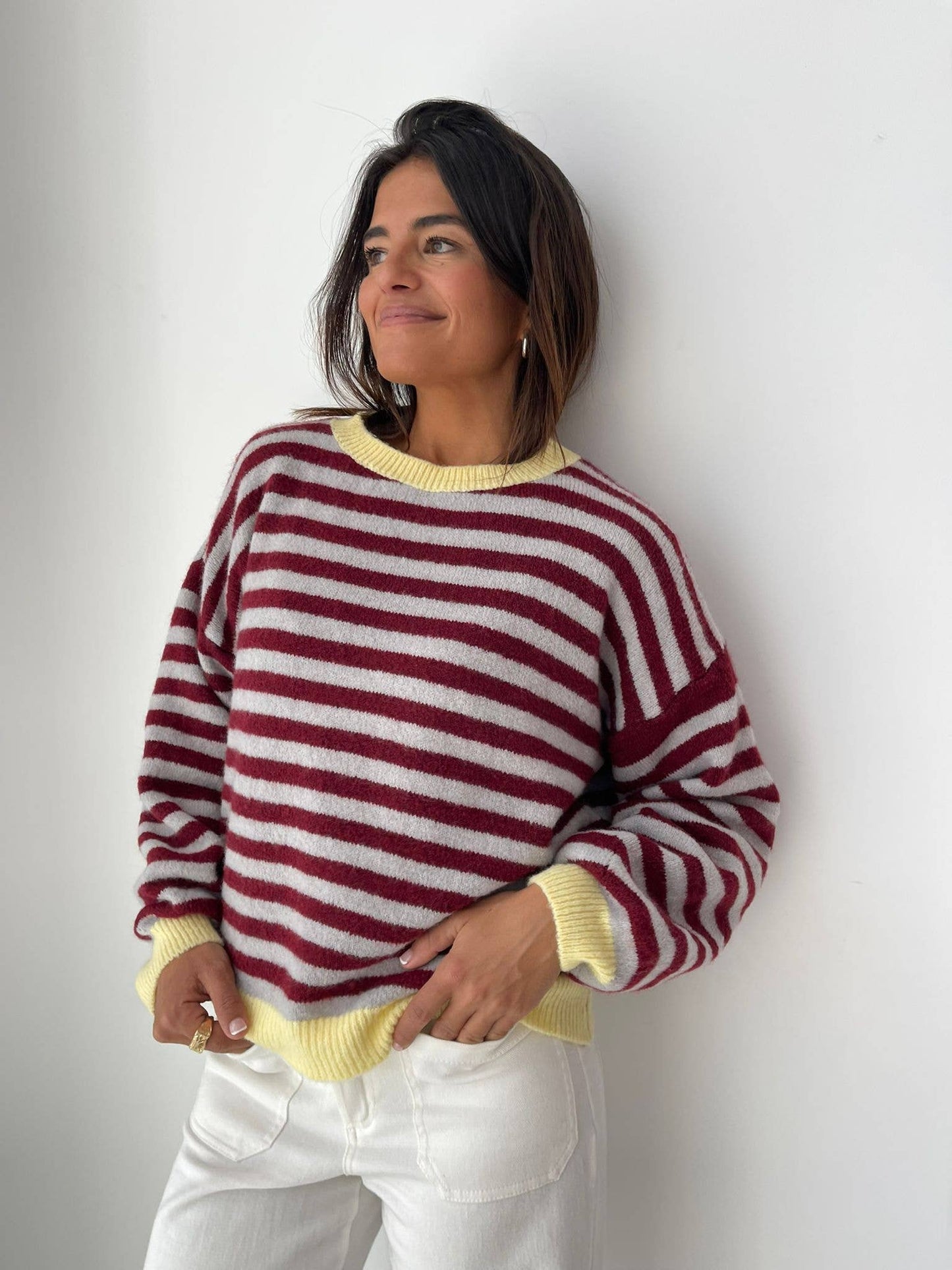 MindTraveler - Jersey Pia Burgundy and Gray