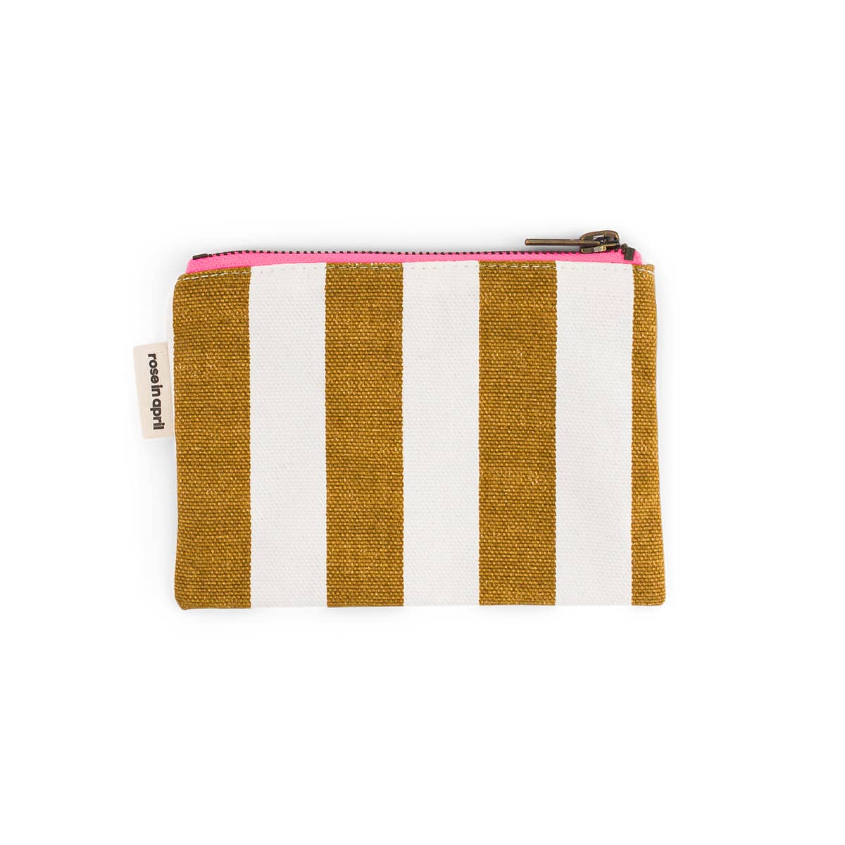 Rose in April | Marie Purse Stripes Ecru and Caramel