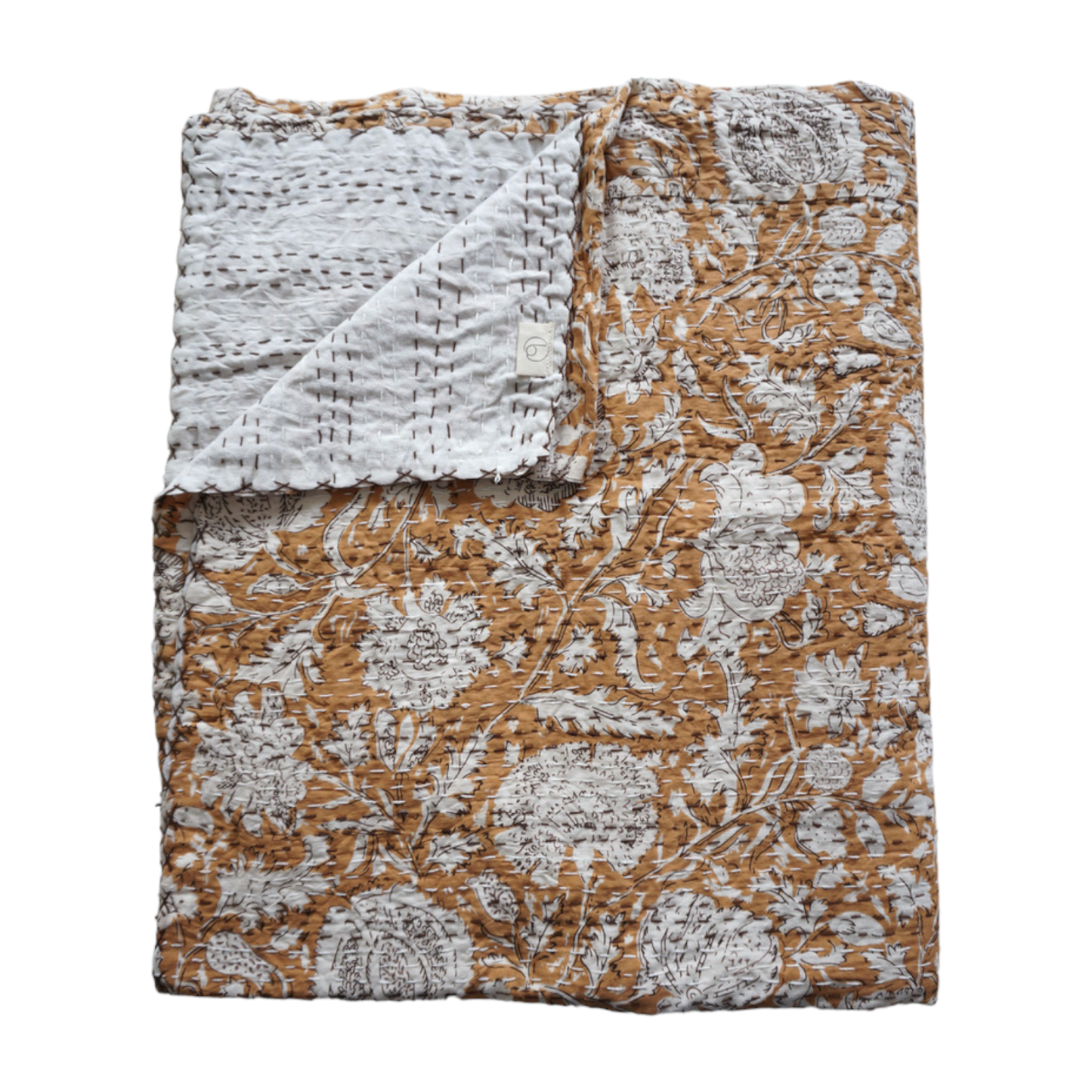 Claire Beaugrand - “Noisette” printed cotton bedspread