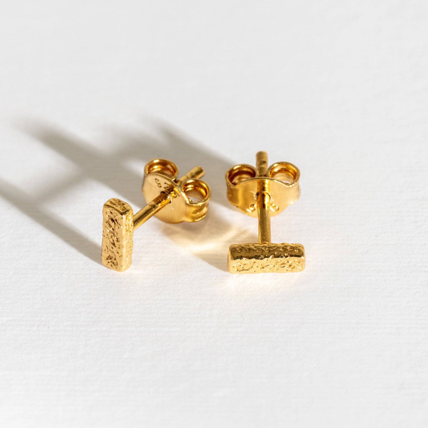 Claire Hill Designs - Dainty Gold Vermeil Stud Earrings | Minimal & Timeless