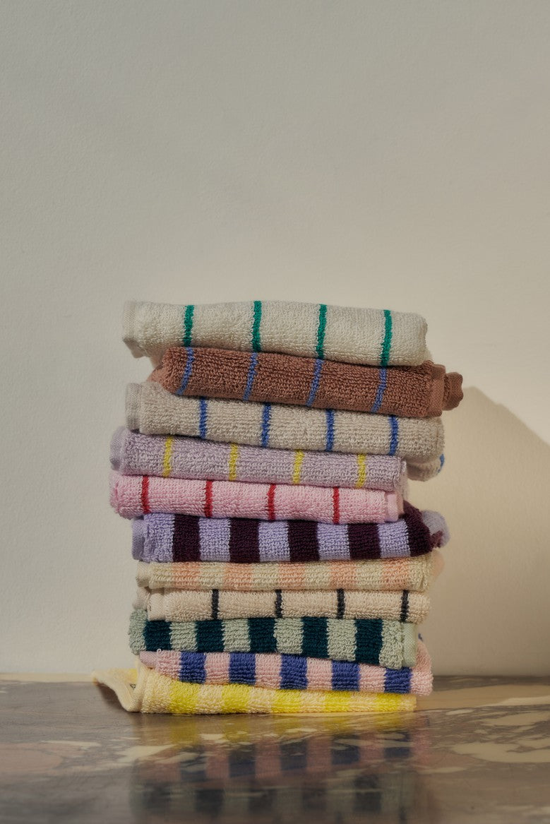 Naram Wash Cloth | Lilac & Neon Yellow