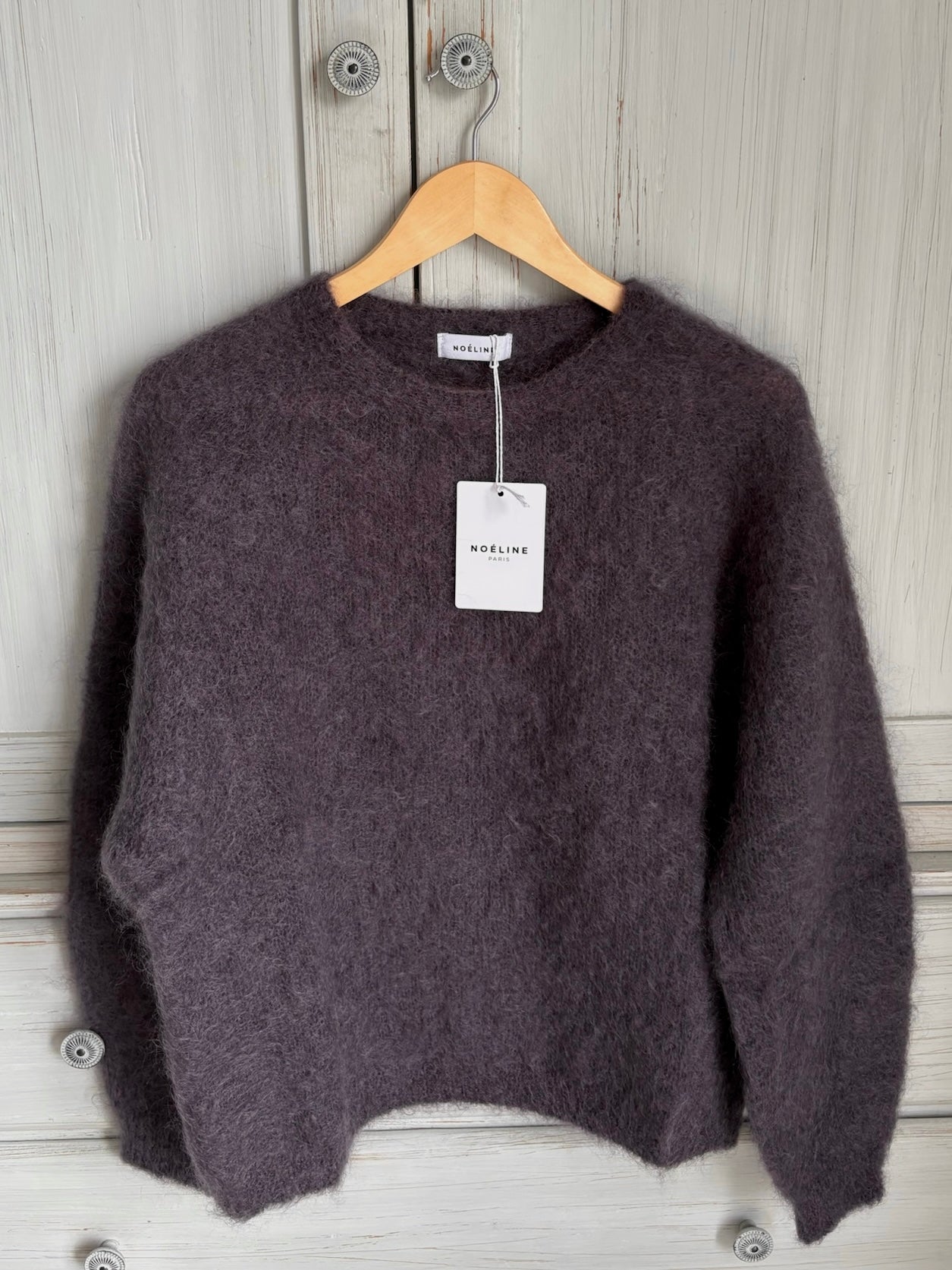 NOELINE | 80% Kid Mohair Sweater | Grey