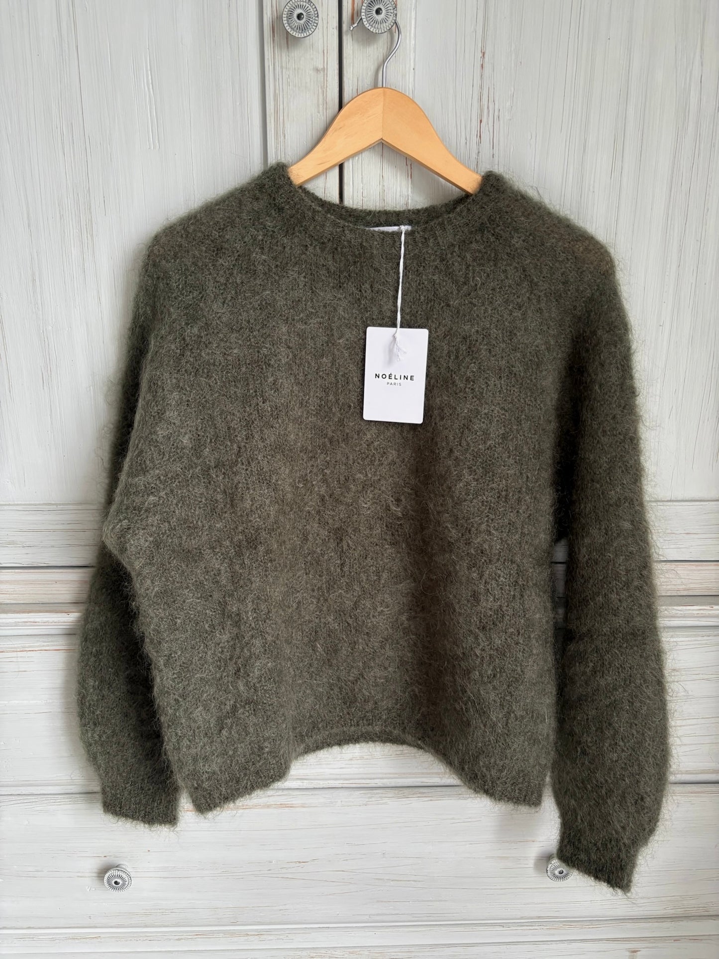 NOELINE | 80% Kid Mohair Sweater | Khaki