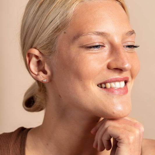Claire Hill Designs - Galaxy Sparkly Gold Stud Earrings