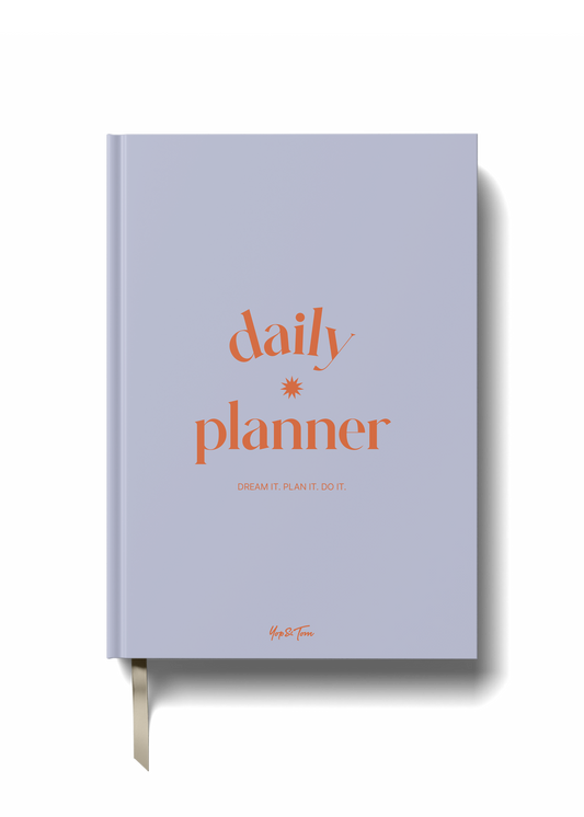 Yop & Tom | Journals, Notebooks & Planners - Undated Daily Planner Pruple | Page a Day | A5 Hardcover