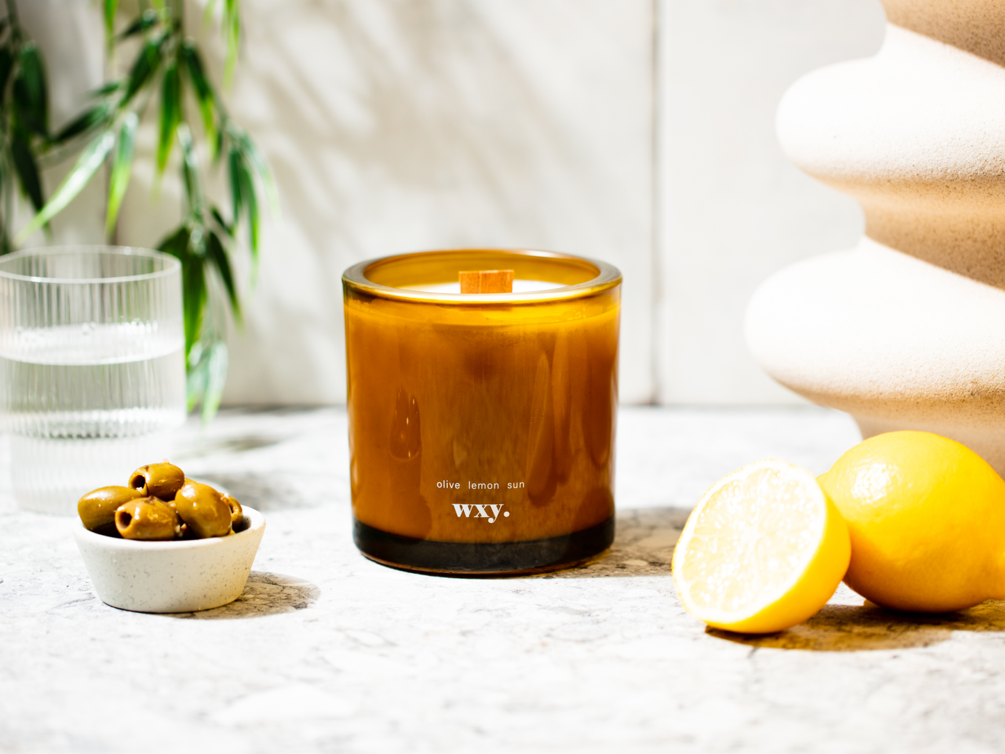 wxy. - Roam. - 12.5oz candle - olive. lemon. sun.