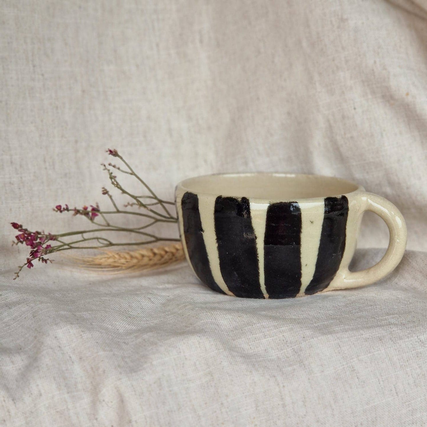 Charlotte Manser Ceramics - Stripe 300ml Cappuccino Mug