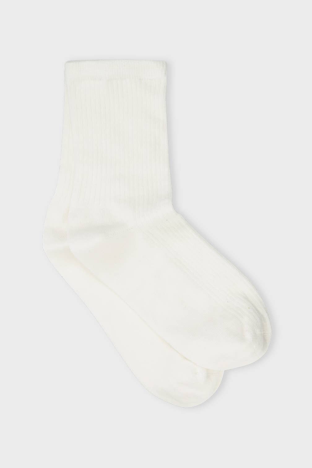 moshi moshi mind - Story Rib Socks - Ecru