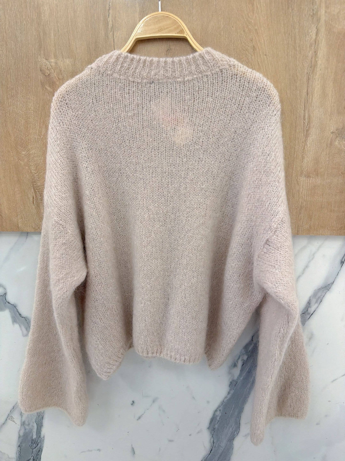 Orice - Round-neck pullover in kid mohair & wool - Made in Italy