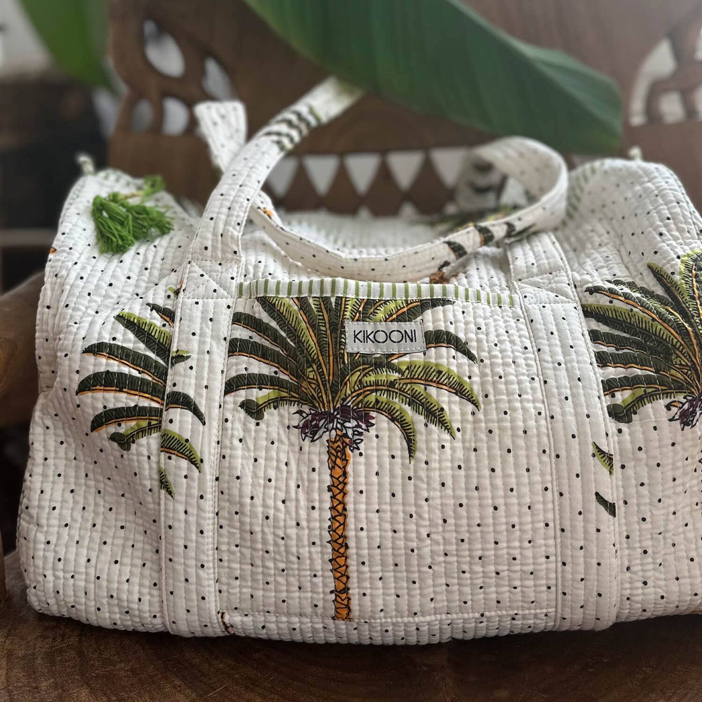 kikooni - Handmade cotton bag “Palms”