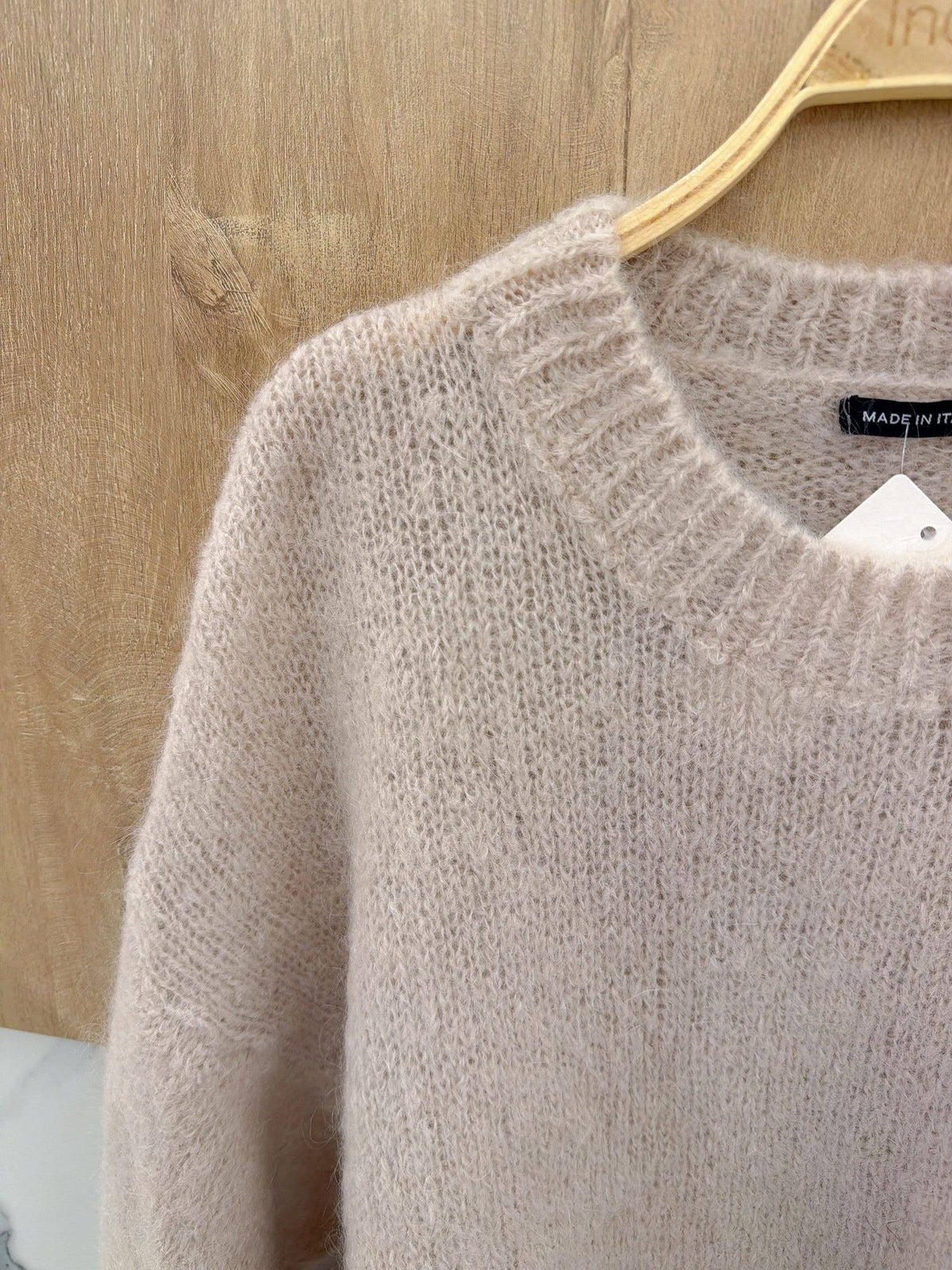 Orice - Round-neck pullover in kid mohair & wool - Made in Italy