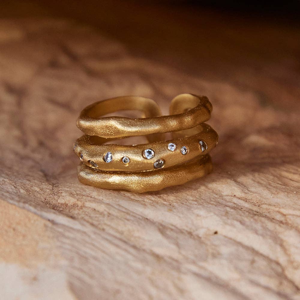 Agapée Jewelry - Iris Ring | Jewelry Gold Gift Waterproof