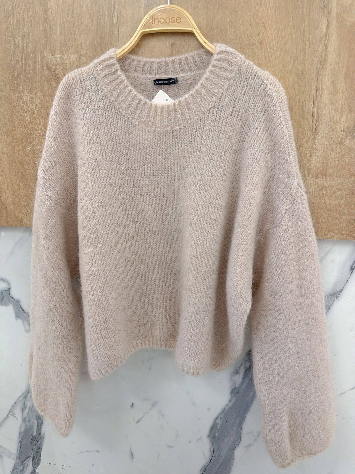 Orice - Round-neck pullover in kid mohair & wool - Made in Italy