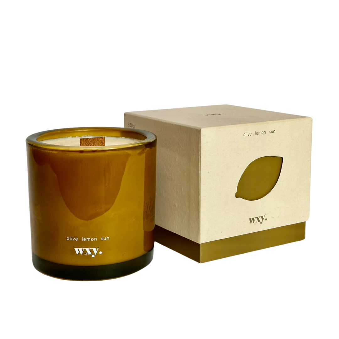 wxy. - Roam. - 12.5oz candle - olive. lemon. sun.