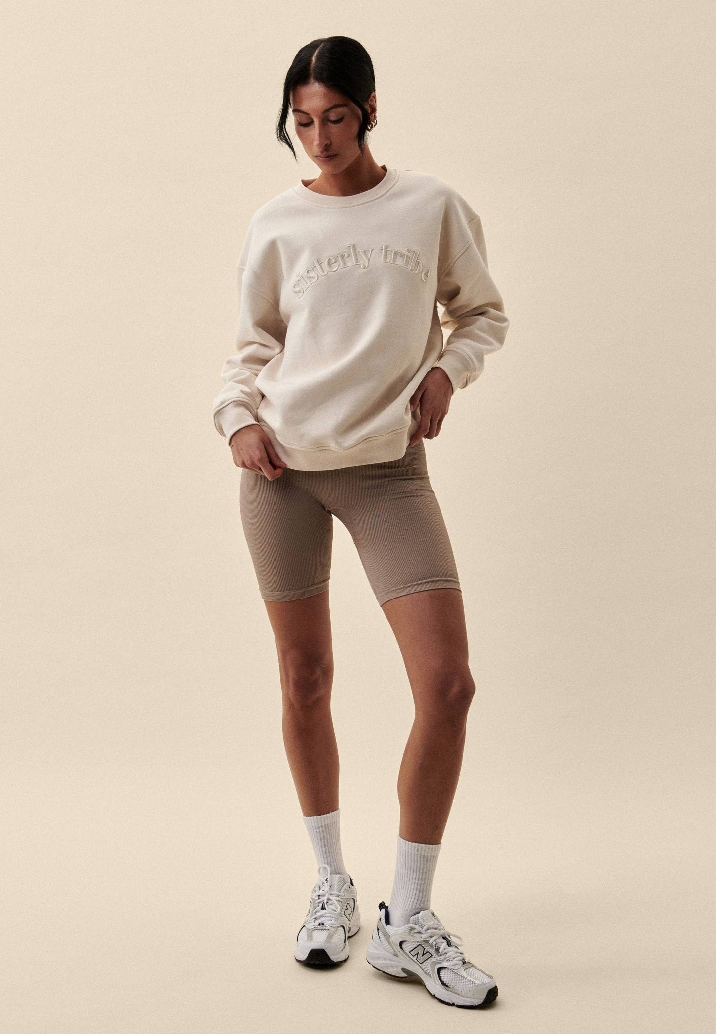 Sisterly Tribe - Ribbed Seamless Shorts - Cappuccino