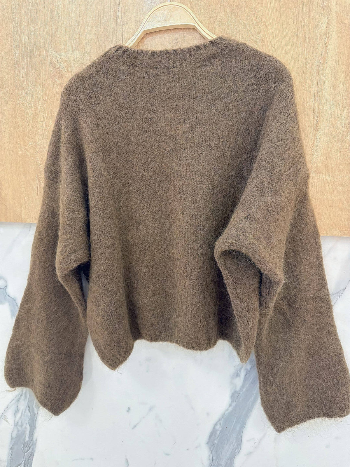 Orice - Round-neck pullover in kid mohair & wool - Made in Italy