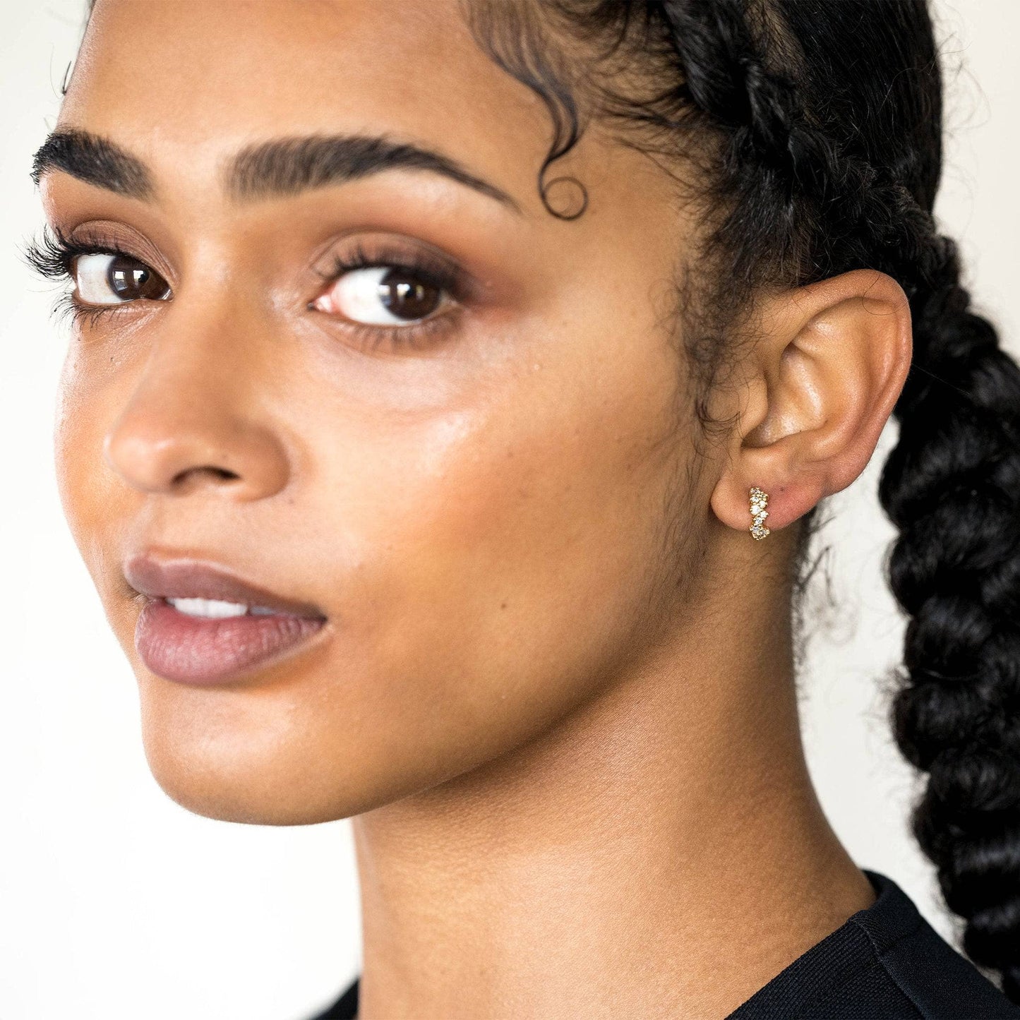 Claire Hill Designs - Galaxy Gold Huggie Earrings | Gold Huggies | Gold Earrings